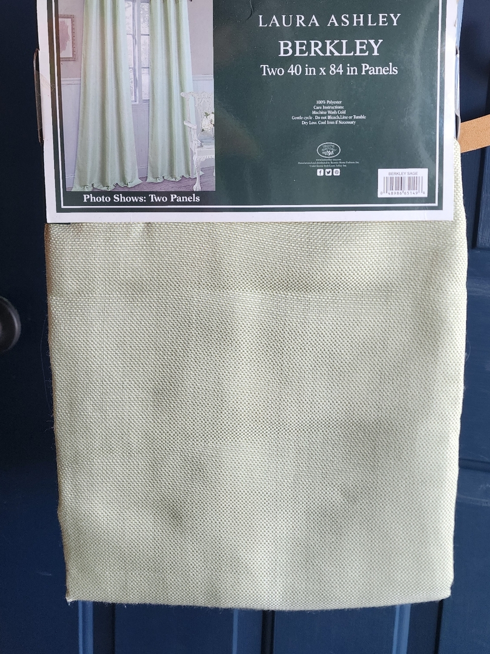 Laura Ashley Berkley Curtain Panel Pair - Sage Green 2 Sets